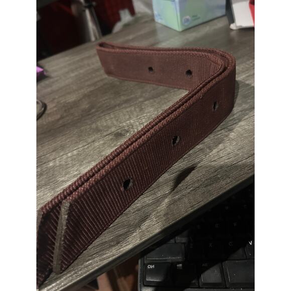 Nylon Off Billet Off side girth strap Brown - Picture 3 of 4